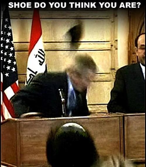 小布什被扔鞋视频,一场意外的外交风波